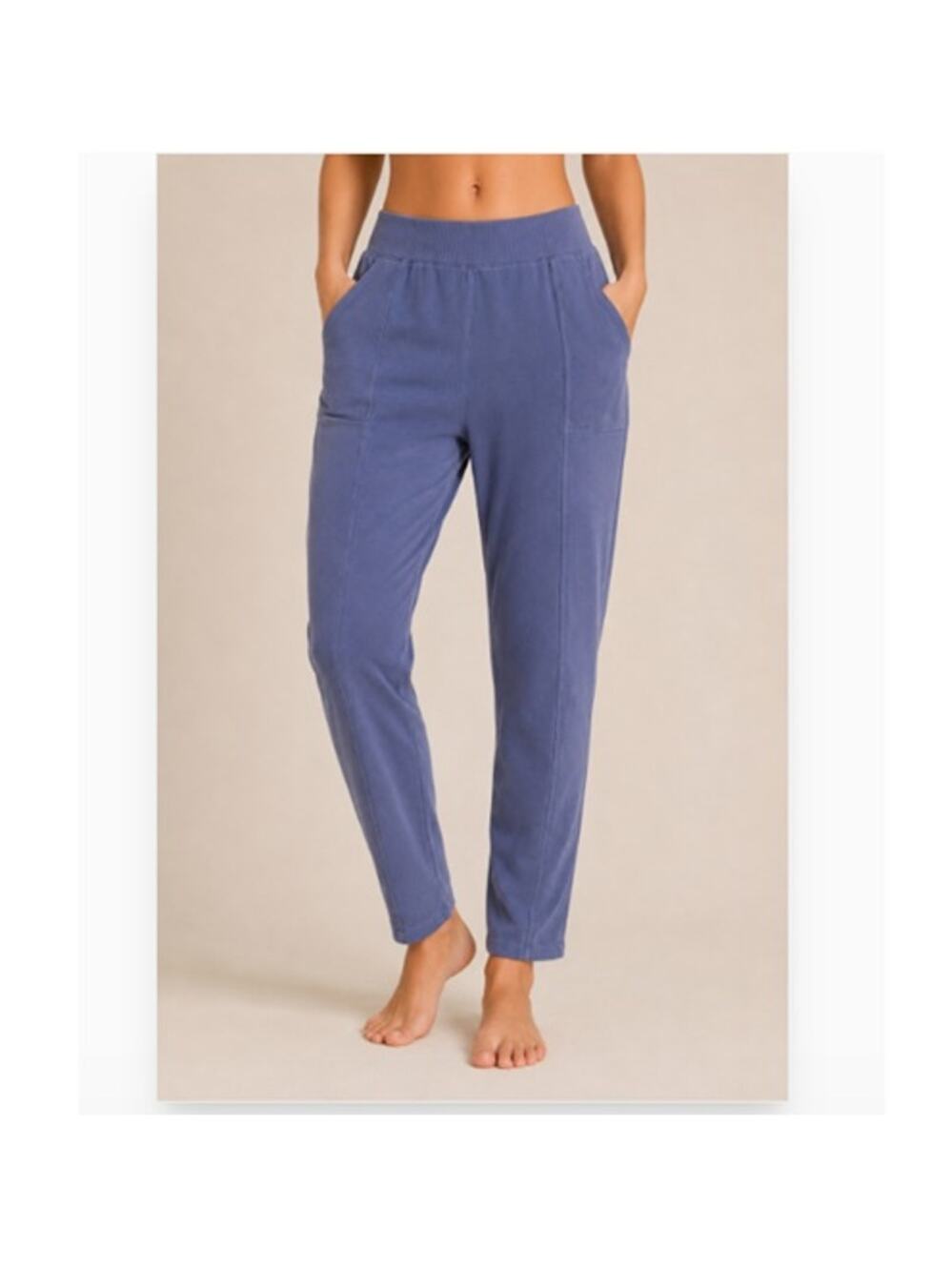 Mododoc Lounge Pants Womens Small Blue Pull On Elastic Waist Pocket High Rise